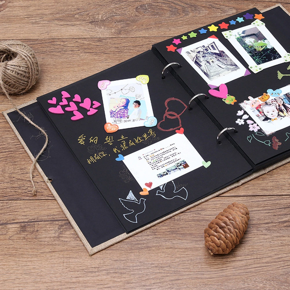 Eco-Friendly Recycled Black Paper Blank DIY Photo Album