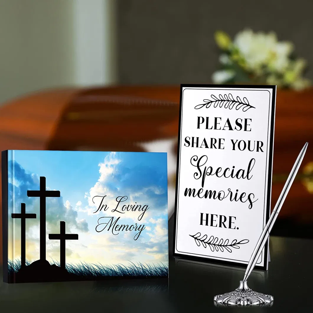 Funeral Guest Book Custom Hardcover Book